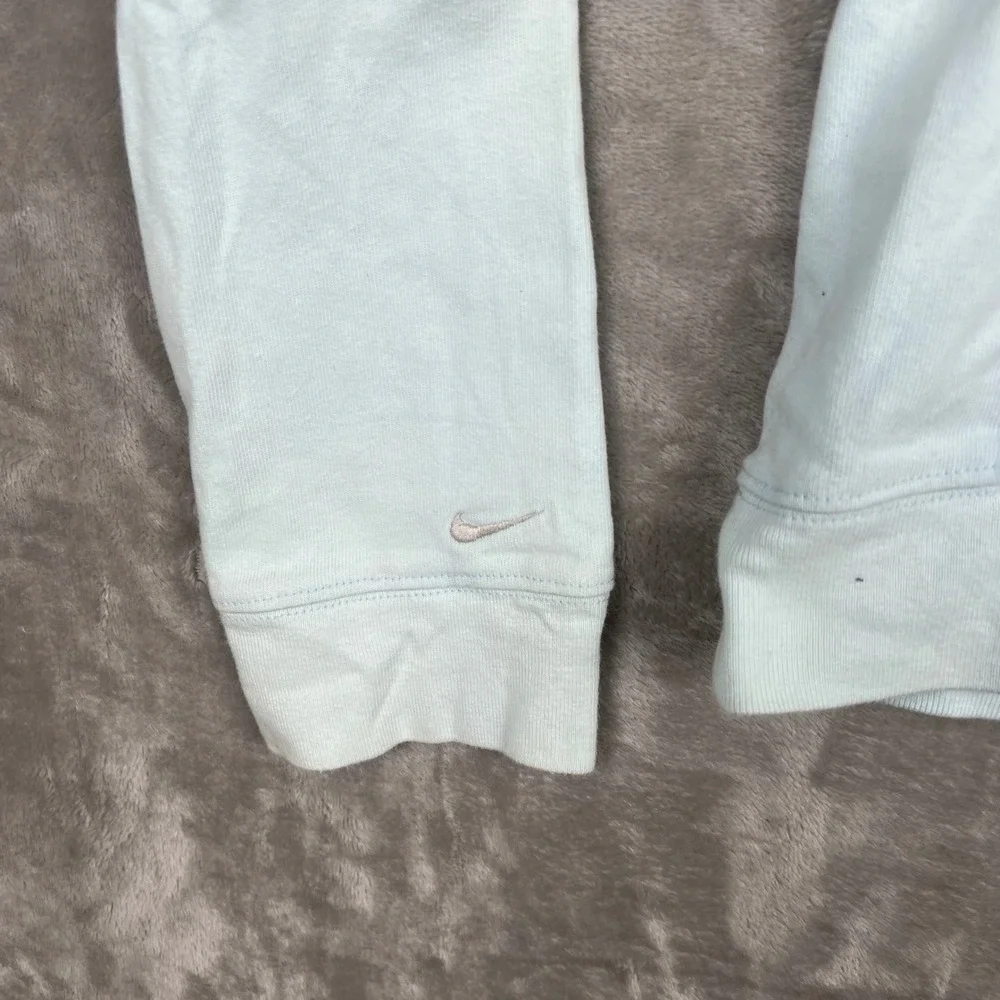 Nike‎ Light Blue Long Sleeve Crewneck Sweatshirt Pullover Top 2000s M(8-10)